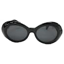 **Gianni Versace Black Oval Frame Sunglasses