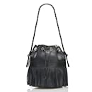 Other Fringe Leather Bucket Bag Leather Shoulder Bag in Good condition - Autre Marque