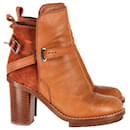 Acne Studios Cypress Con Ankle Boots in Brown Leather