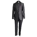 Tom Ford Shelton Leopard Jacquard Dress Jacket and Trousers Set in Black Acetate and Wool