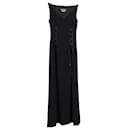 Boutique Moschino Lace-up Maxi Dress in Black Triacetate - Autre Marque