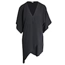 IRO V-Neck Asymmetrical Dress in Black Acetate - Iro