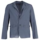 Lanvin Single-Breasted Blazer Jacket in Blue Polyamide