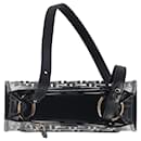 Fendi Small Runaway Shopper Tote in Black and Transparent Vinyl and Leather