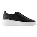 H580 Slip On Sneakers - Hogan - Leather - Black/White