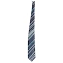 Kenzo Stripe Tie in Blue Silk