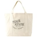 Palais Royal Tote Bag - Maison Kitsune - Cotton - Beige - Autre Marque