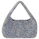Mini bolsa de axila de malha de cristal - Kara - poliéster - pixel azul - Donna Karan