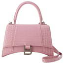 Hourglass Small Bag - Balenciaga - Leather - Powder Pink