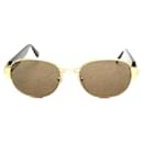 **Gianni Versace Brown Oval Sunglasses