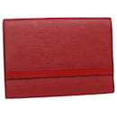 LOUIS VUITTON Epi Pochette Envelope Clutch Bag Red M52587 LV Auth ai647 - Louis Vuitton