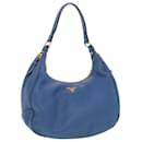 PRADA Shoulder Bag Leather Blue Auth 43757 - Prada