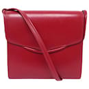 VINTAGE HERMES HANDBAG IN RED BOX LEATHER BANDOULIERE + BOX LEATHER HAND BAG - Hermès