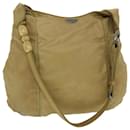 Christian Dior Shoulder Bag Nylon Khaki Auth bs5617