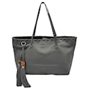 Gucci Shopper Tote Bamboo bag in gray leather