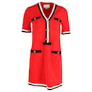 Gucci Striped Piping Dress in Red Viscose