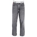 Balenciaga Denim-Jeans mit Logo-Bund aus grauer Baumwolle