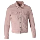 Hugo Boss Buttoned Denim Jacket in Pink Cotton