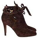 Jimmy Choo Marina Ankle Boots in Brown Suede