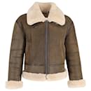 Nili Lotan Denzel Shearling Jacket in Brown Leather