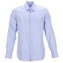 Camisa de botão Prada em poliamida azul claro
