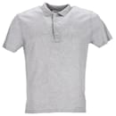 Prada Nadelstreifen-Poloshirt aus grauer Baumwolle