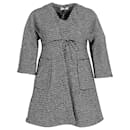 Ba&Sh Textured Short Coat in Black and White Cotton