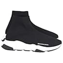 Balenciaga Speed Recycled Knit Sneakers aus schwarzem Polyester