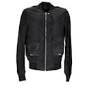 Rick Owens Bomber Jacket in Black Lamb Leather