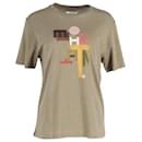 Isabel Marant Graphic Zewel T-Shirt in Olive Cotton