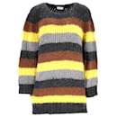 Suéter listrado Dries Van Noten em lã merino multicolorida