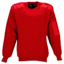 Balenciaga Ribbed-Knit Sweater in Red Wool