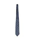 Givenchy Square Print Tie in Blue Silk