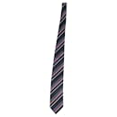 Kenzo Striped Tie in Blue Silk