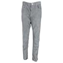 Isabel Marant Slim Fit Trousers in Grey Cotton Trousers