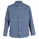 A.P.C. Checked Overshirt in Blue Cotton  - Apc