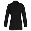 Burberry Short Chelsea Heritage Trench Coat in Black Polyester