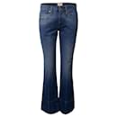 Jeans Gucci Flared em jeans de algodão azul