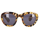 Linda Farrow x Dries Van Noten Óculos de sol tartaruga em acetato marrom