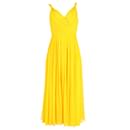 Jason Wu Midi Dress in Yellow Silk