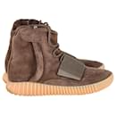 Yeezy x Adidas Boost 750 Gum Chocolate High Top Sneakers in Brown Suede 
