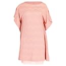 M Missoni Chevron Pattern Knit Kaftan in Pink Polyester
