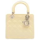 Lady Dior in Beige Cannage Patent leather 2-way