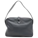Zipped Shoulder Bag Daino Leather Navy blue - Prada