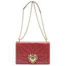 Devotion Chain Large Quilted Nappa Poppy Red Bag - Dolce & Gabbana
