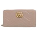 GG Marmont Continental Leather Pink Wallet - Gucci