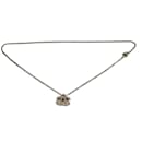 Pendant Chain Necklace CC silver Vintage - Chanel