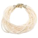 ***Pulseira Cartier Gold Diamond Pearls Art Déco