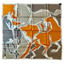 Hermes : Rare lined Sided Square "The Dance of the Horses" 2021. Already a collector! - Hermès