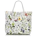 Gucci White Flora Tote Bag